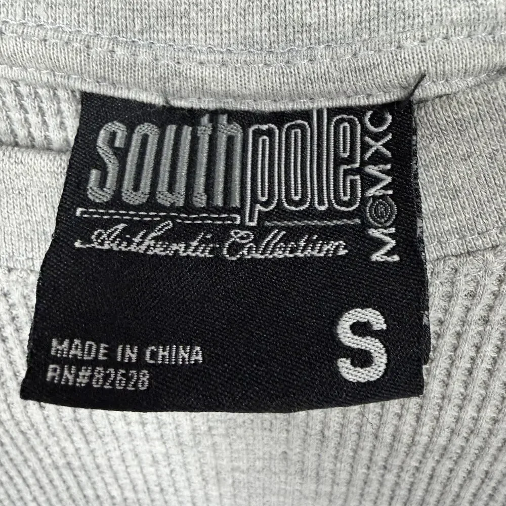 Vintage 90s Y2K Southpole Shirt T-Small Thermal Waffle Knit Streetwear Layering